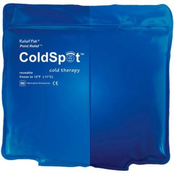 Fabrication Enterprises Relief Pak® ColdSpot„¢ Reusable Blue Vinyl Cold Pack, Quarter Size 5" x 7", 12/PK 11-1004-12